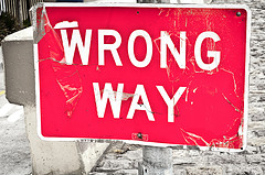 WRONG WAY