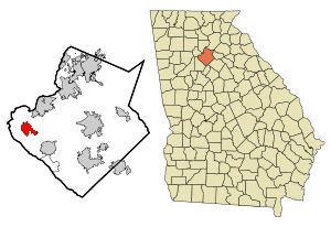 Gwinnett County, GA, showing Norcross